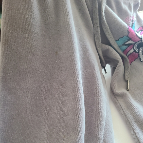 Vintage Ed Hardy Women's Velour Track Pants Sz.XS - Picture 11 of 12